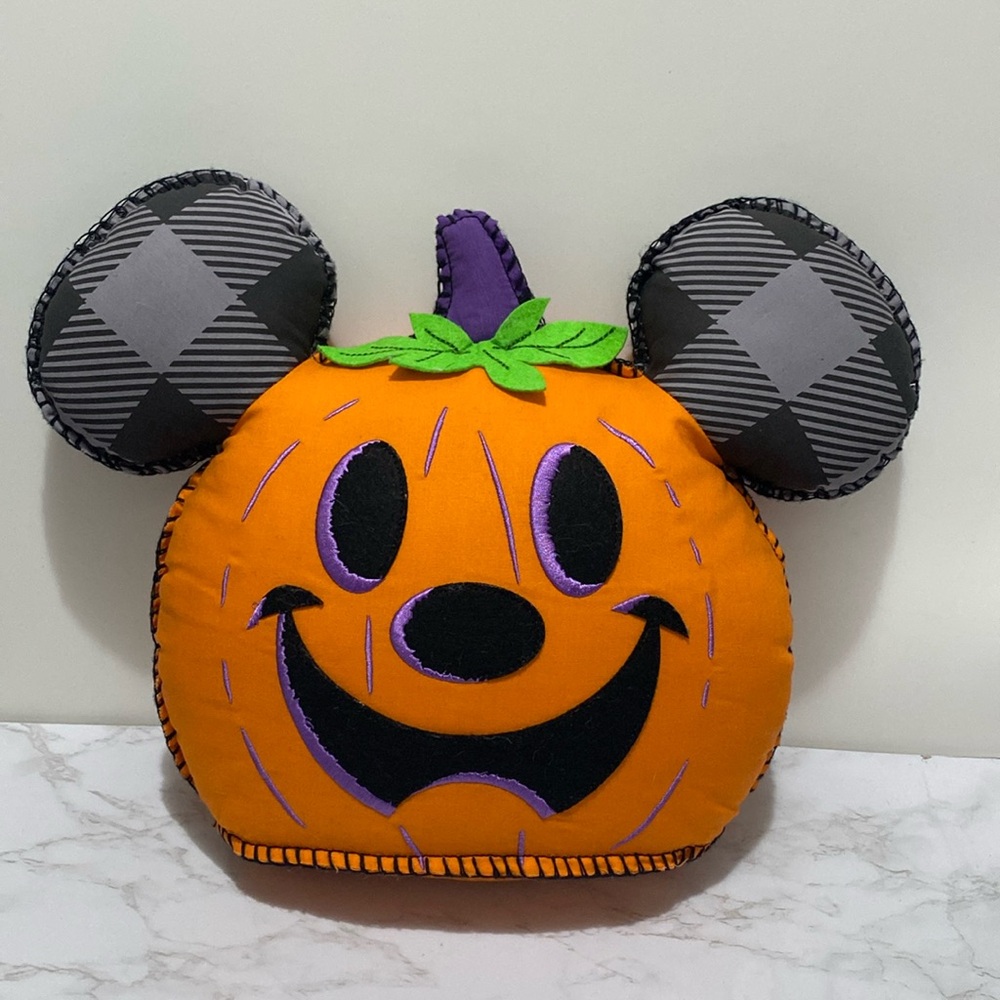 Disney Parks “Hey Pumpkin” Mickey Mouse Pillow